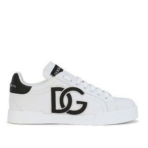 Dolce & Gabbana
Portofino logo-tag leather sneakers
 - size 38 - authentic